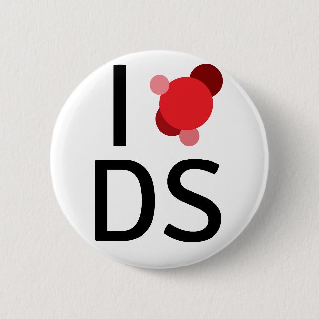 I love data science 2 inch round button (Front)