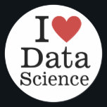 I ❤️ Love Data Science (for Employees) CUSTOM Classic Round Sticker<br><div class="desc">Show your passion for data-driven innovation with the I ❤️ Love Data Science (for Employees) CUSTOM Classic Round Sticker. Perfect for professionals who harness the power of data to create meaningful insights and solutions, this sticker adds a unique touch to your workspace, laptop, or notebook. Represent your dedication to analyzing...</div>