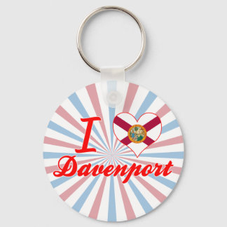 I Love Davenport, Florida Keychain