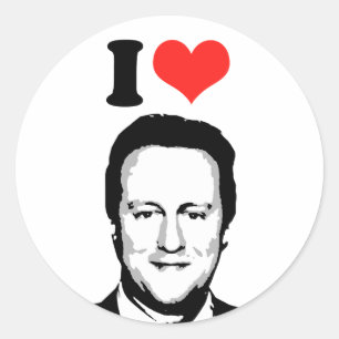 I Love David Cameron Classic Round Sticker