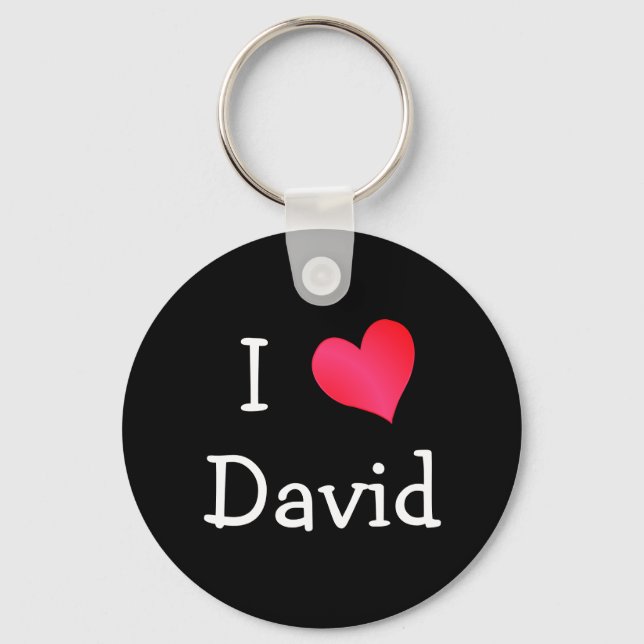 I Love David Keychain (Front)