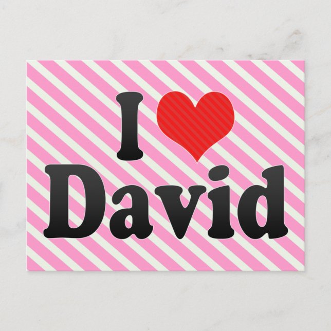 I Love David Postcard (Front)