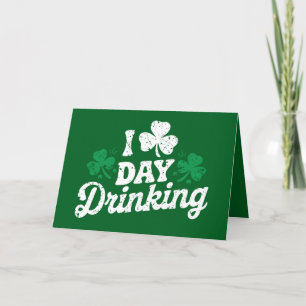 I Love Day Drinking Funny St Patrick's Day Irish Thank You Card