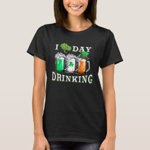 I Love Day Drinking Irish Beer Mugs Ireland Flag B T-Shirt