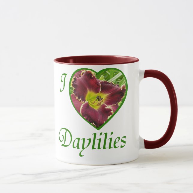 I Love Daylilies Mug (Right)