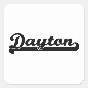 I love Dayton Ohio Classic Design Square Sticker