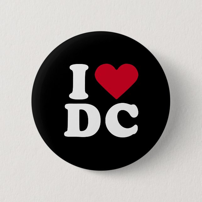 I LOVE DC 2 INCH ROUND BUTTON (Front)