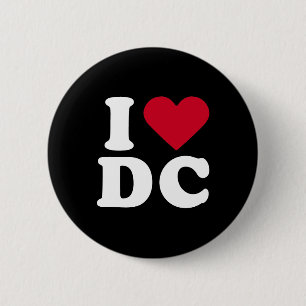 I LOVE DC 2 INCH ROUND BUTTON