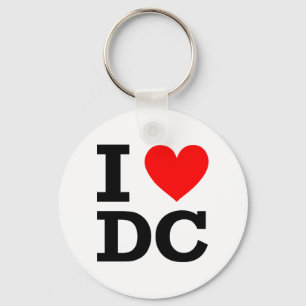 I Love DC Design Keychain