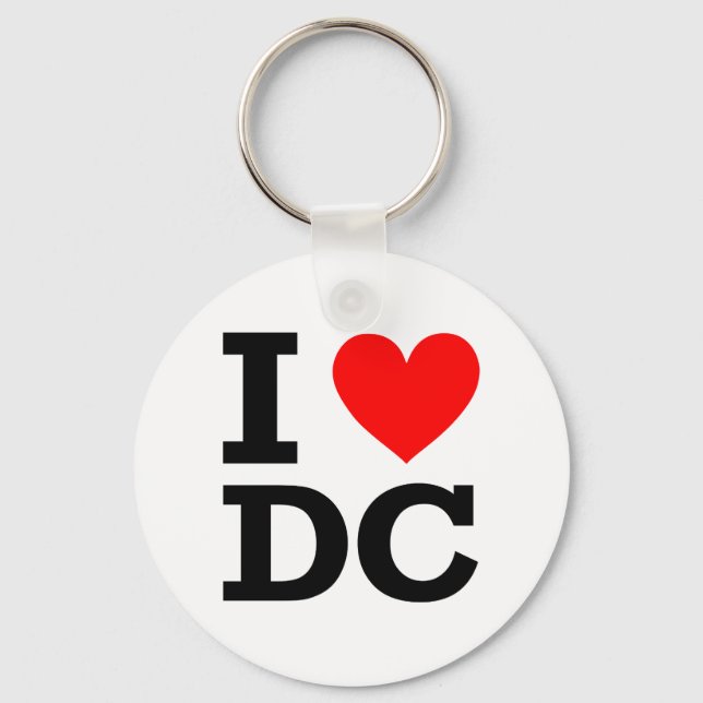 I Love DC Design Keychain (Front)