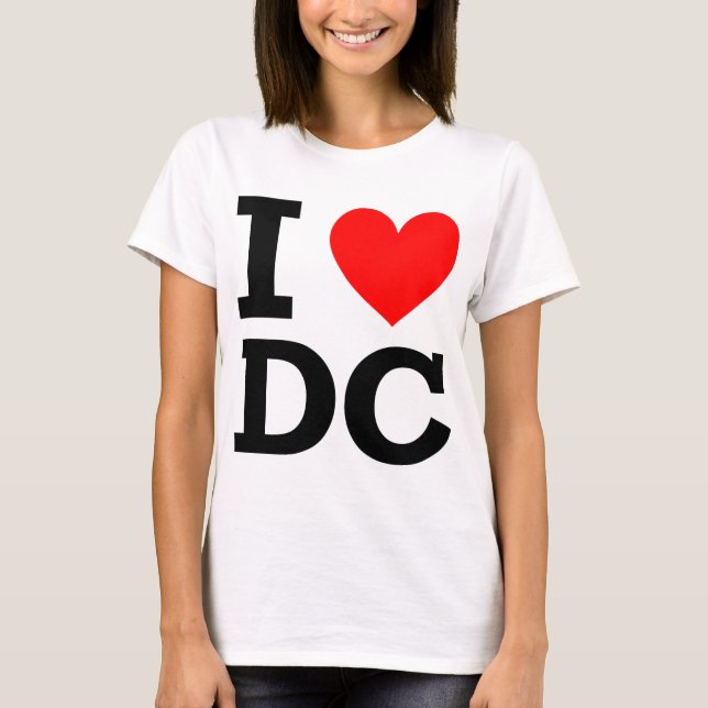 I Love DC Design T-Shirt (Front)