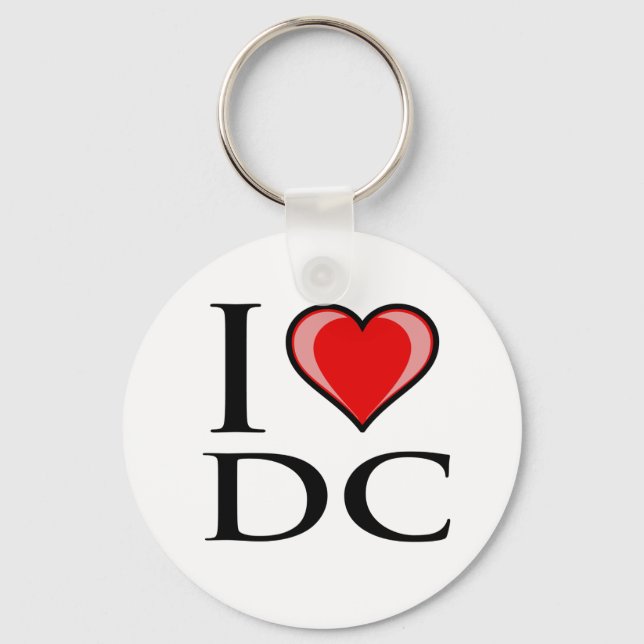 I Love DC - District of Columbia Keychain (Front)