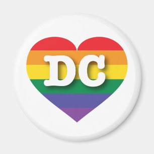 I Love DC Rainbow Heart Magnet