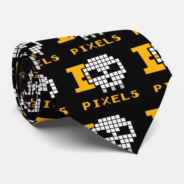 I Love Dead Pixels Tie (Rolled)
