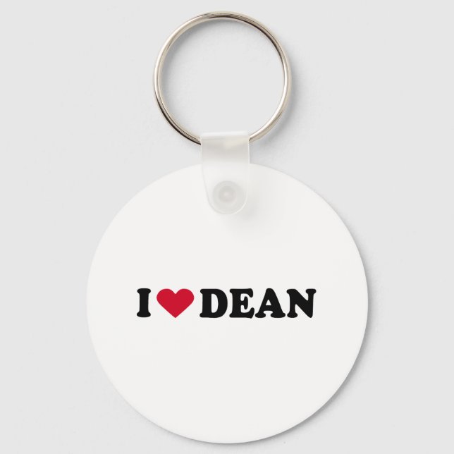 I LOVE DEAN KEYCHAIN (Front)
