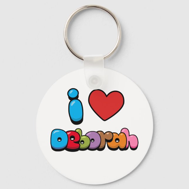 I Love Deborah Keychain (Front)