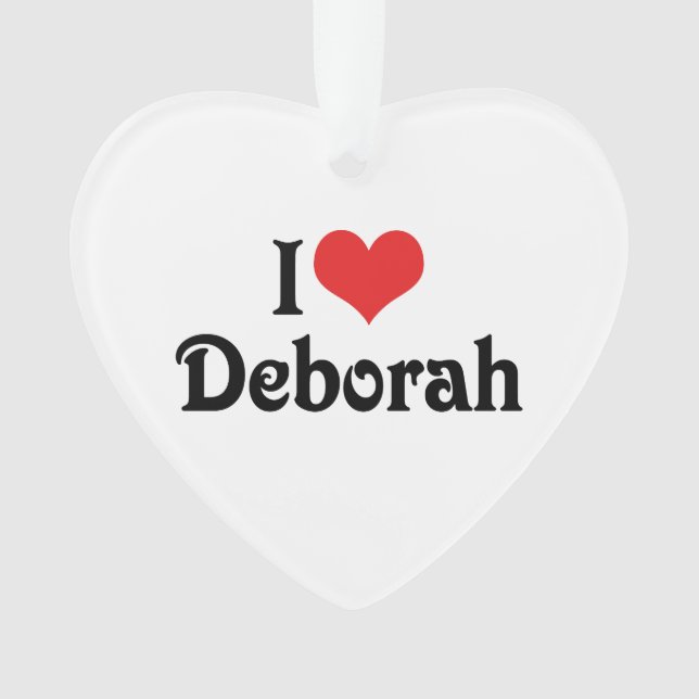 I Love Deborah Ornament (Front)