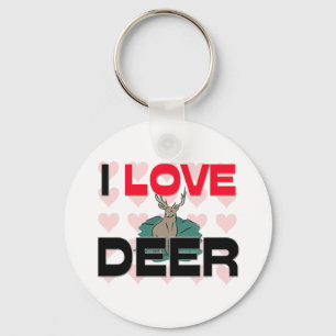 I Love Deer Keychain