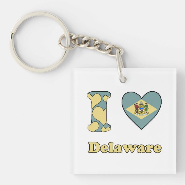 I love Delaware Keychain (Front)