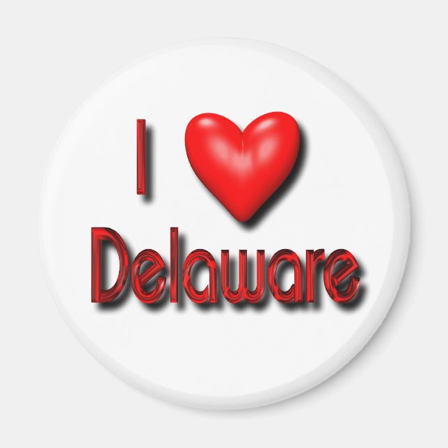 I Love Delaware Magnet (Front)