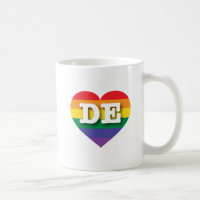 I Love Delaware Rainbow Heart