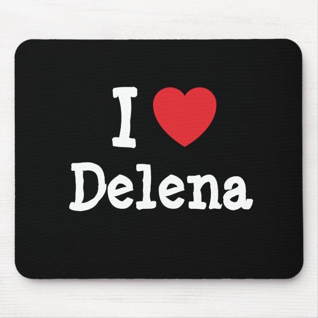 I love Delena heart T-Shirt Mouse Pad (Front)