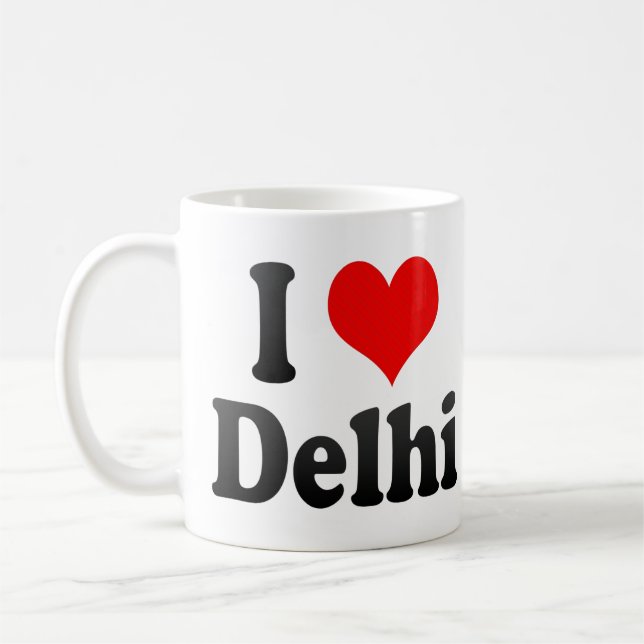 I Love Delhi, India. Mera Pyar Delhi, India Coffee Mug (Left)