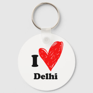 I Love Delhi Keychain