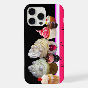 I LOVE DELICIOUS CUPCAKES Pink,Fuchsia White iPhone 15 Pro Max Case