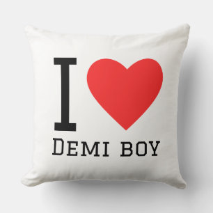I love Demi boy Throw Pillow