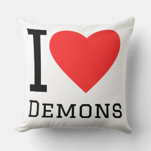 I love demons throw pillow