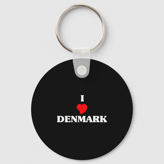 I Love Denmark Keychain (Front)