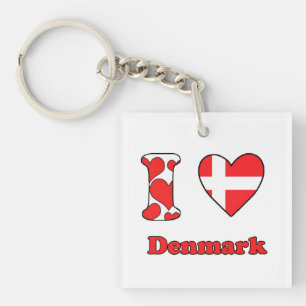 I love Denmark Keychain