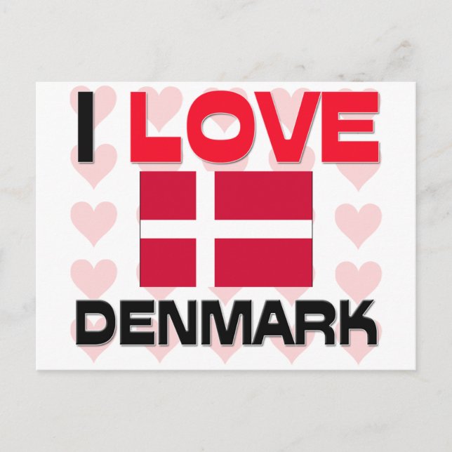 I Love Denmark Postcard (Front)