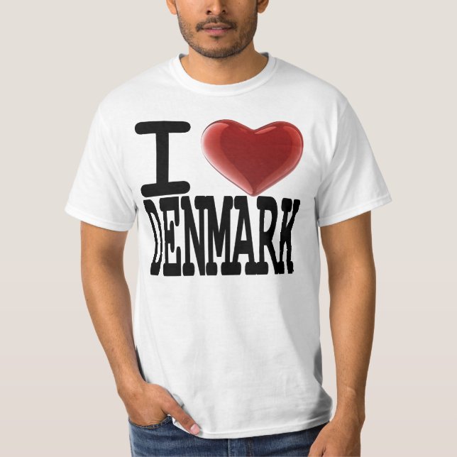 I Love DENMARK T-Shirt (Front)