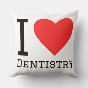 I love dentistry  throw pillow