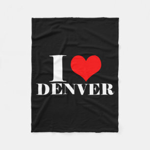 I Love Denver Fleece Blanket