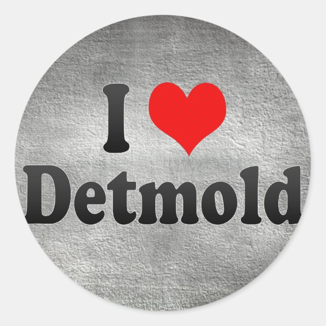 I Love Detmold, Germany Classic Round Sticker (Front)