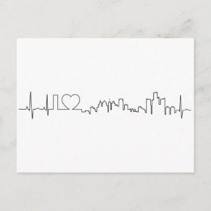 I love Detroit in an ecg Postcard