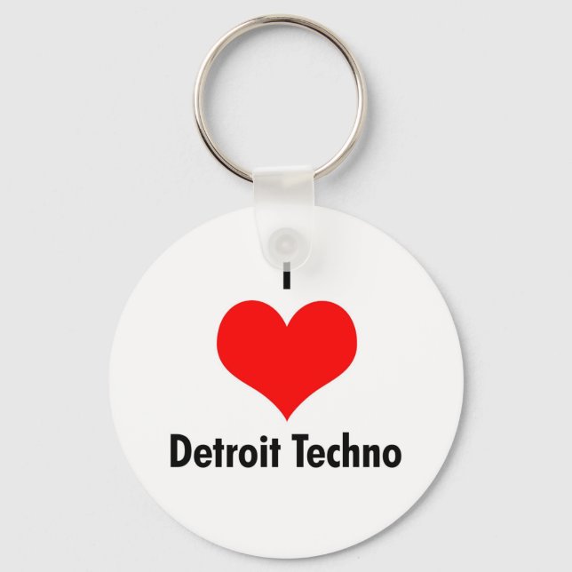 I love detroit techno keychain (Front)