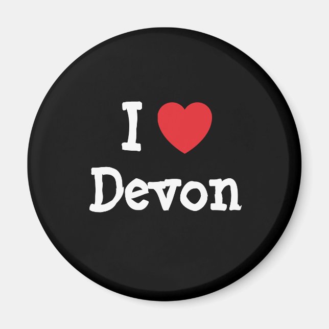 I love Devon heart custom personalized Magnet (Front)