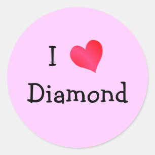 I Love Diamond Classic Round Sticker