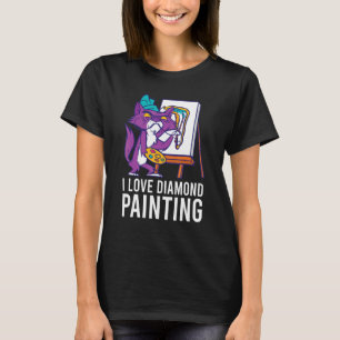 I Love Diamond Painting Painter Artist Brush Artwo T-Shirt