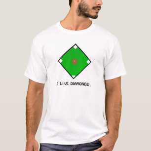 "I Love Diamonds" Baseball Shirts and Gifts