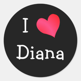 I Love Diana Classic Round Sticker