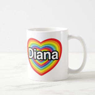 I love Diana: rainbow heart Coffee Mug