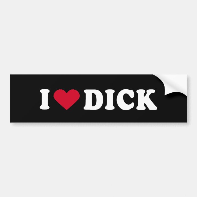 I LOVE DICK BUMPER STICKER (Front)