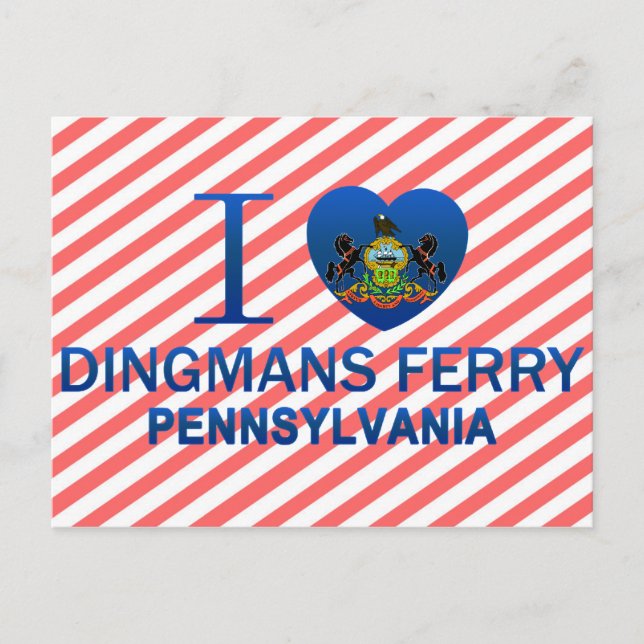 I Love Dingmans Ferry, PA Postcard (Front)