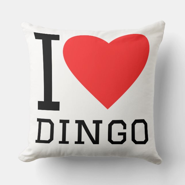 I love dingo throw pillow (Front)