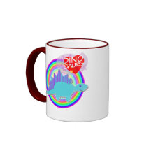 I love Dinos T-Rex & Stegosaurus Name Mug